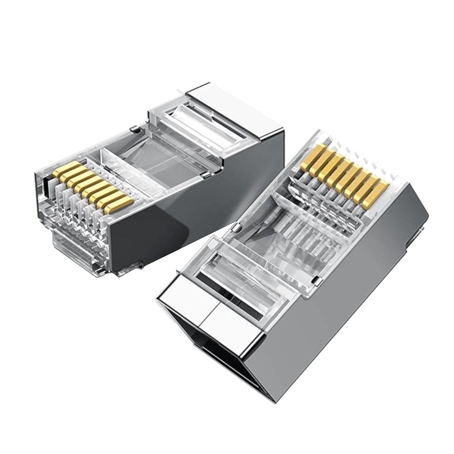 UGREEN NW111 RJ45 Cat6 Ethernet Network Head 100 Pack - Silver/Transparent - Stellar Technologies