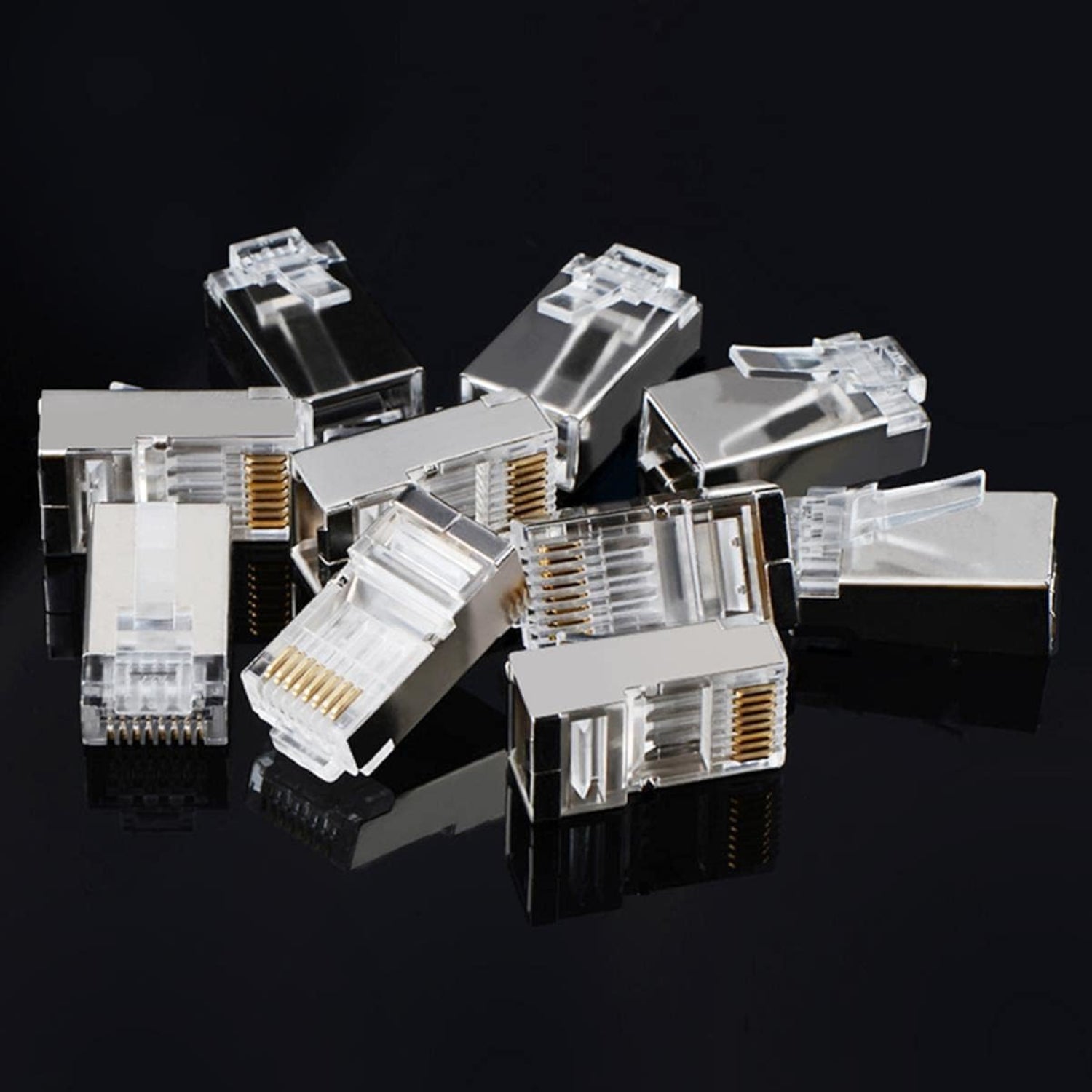 UGREEN NW111 RJ45 Cat6 Ethernet Network Head 100 Pack - Silver/Transparent - Stellar Technologies