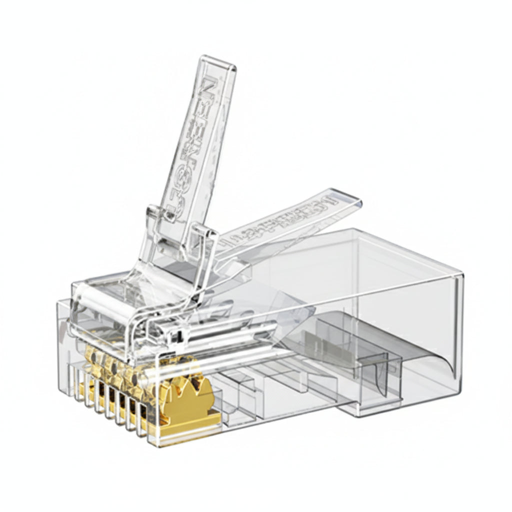 UGREEN Cat6 RJ45 Modular Plugs (50 Pcs)-Transparent with Gold Contacts - Stellar Technologies