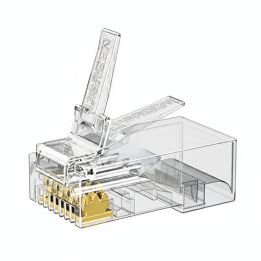 UGREEN Cat6 RJ45 Modular Plugs (50 Pcs)-Transparent with Gold Contacts - Stellar Technologies