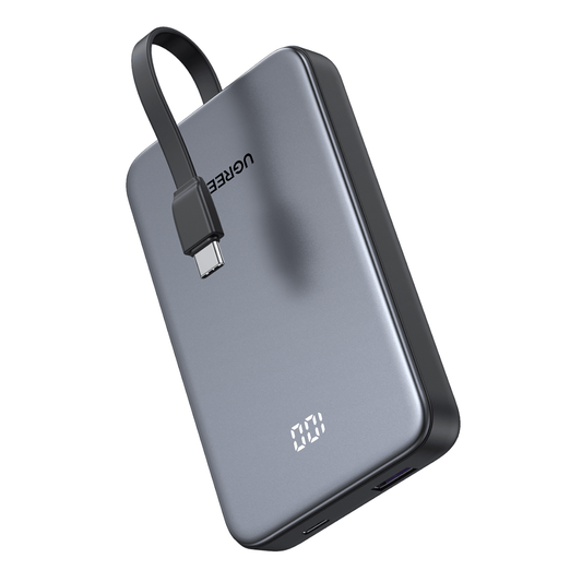 UGREEN 20W 10000mAh Power Bank - Built-in Cable