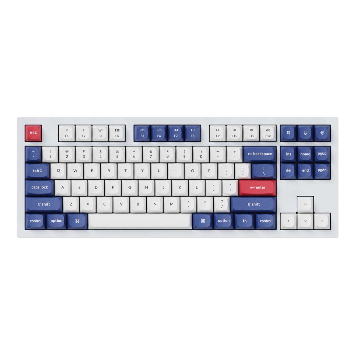Keychron Double-Shot PBT OSA Keycap Set - Blue and White - Stellar Technologies