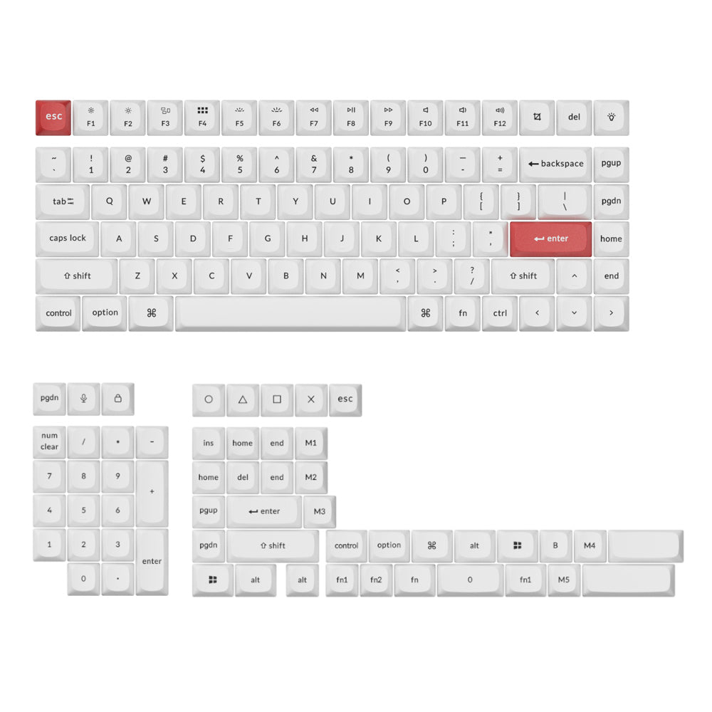 Keychron Double Shot PBT OSA Full Keycap Set - Black/White - Stellar Technologies