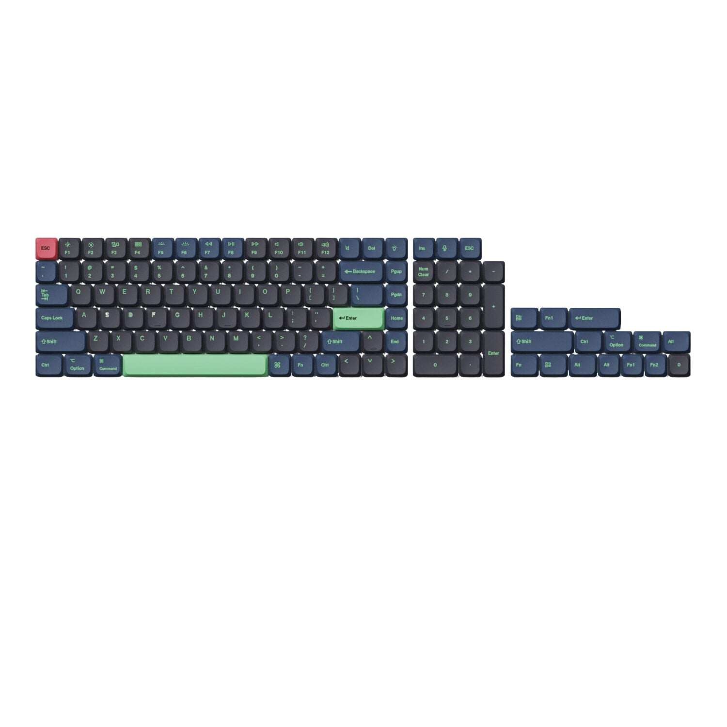 Keychron Low Profile Dye-Sub PBT LSA Full Set Keycap Set - Hacker Edition (133 Keys, PBT, Low Profile) - Stellar Technologies