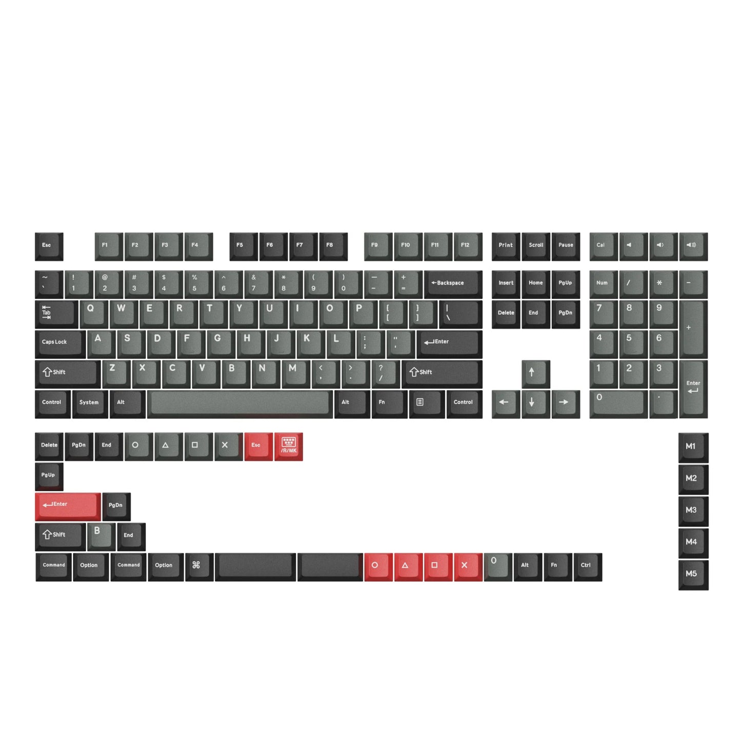 Keychron Cherry Profile Dolch Red PBT Full Keycap Set - Stellar Technologies