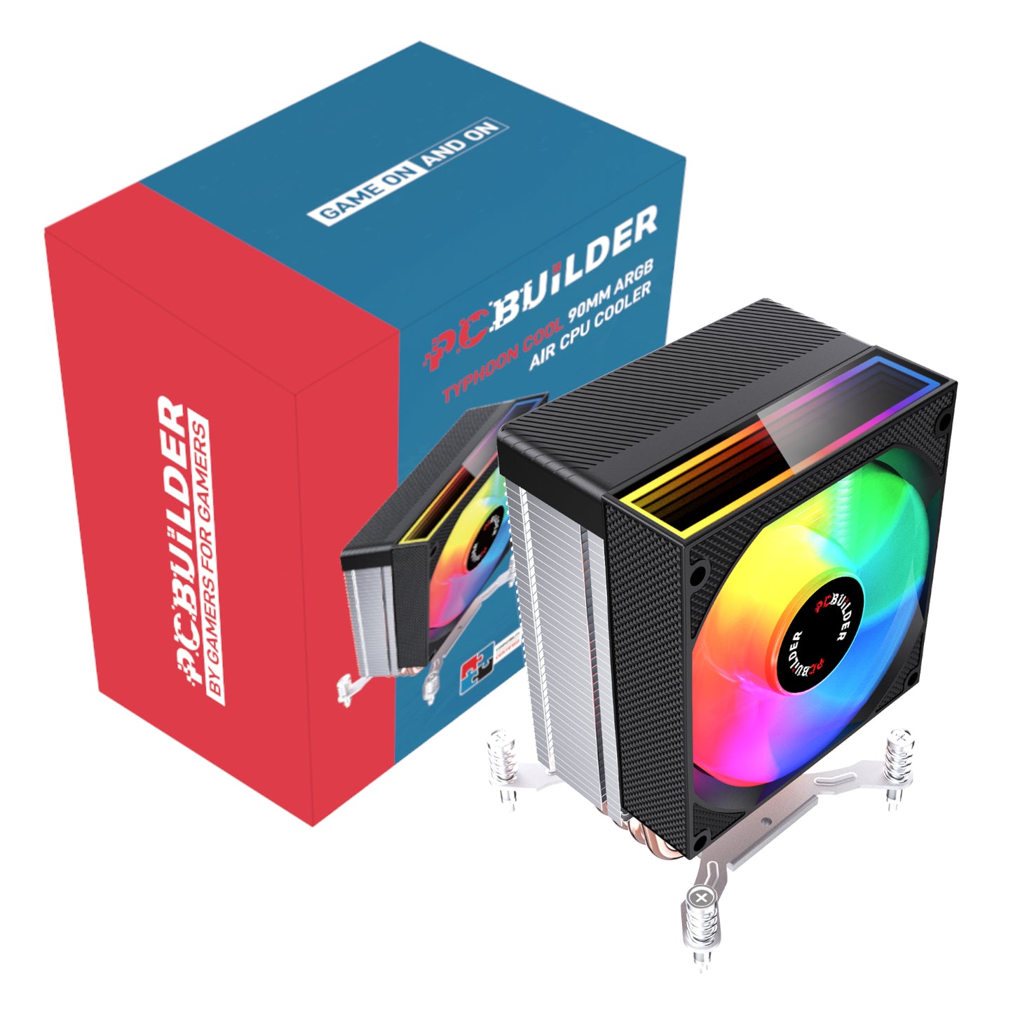 PCBuilder TYHPOON COOL 90mm Air CPU Cooler - Black - Stellar Technologies
