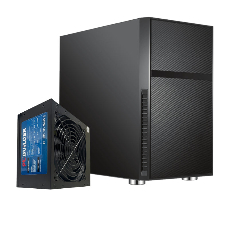 PCBuilder Black Box Micro-ATX Chassis + 300W PSU - Stellar Technologies