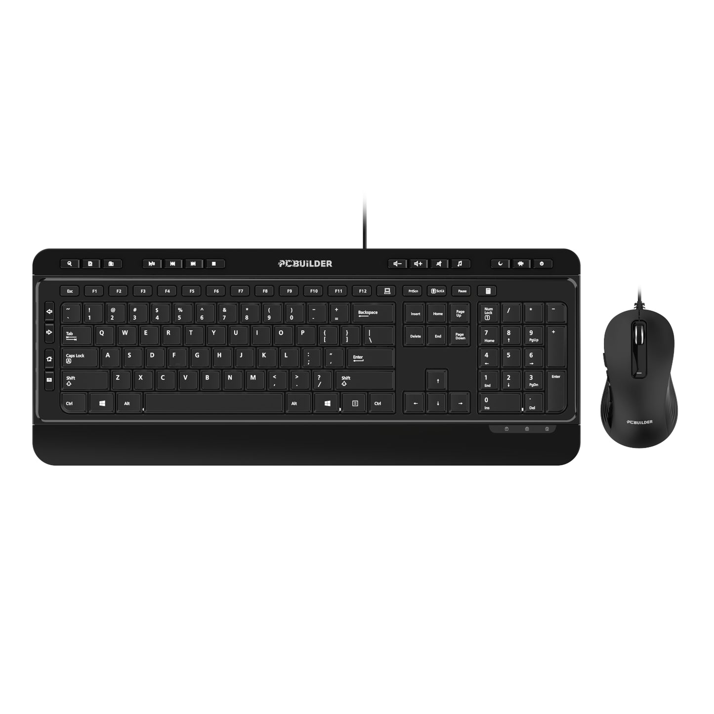 PCBuilder ALPHA Silent Wired Keyboard and Mouse Combo - Stellar Technologies