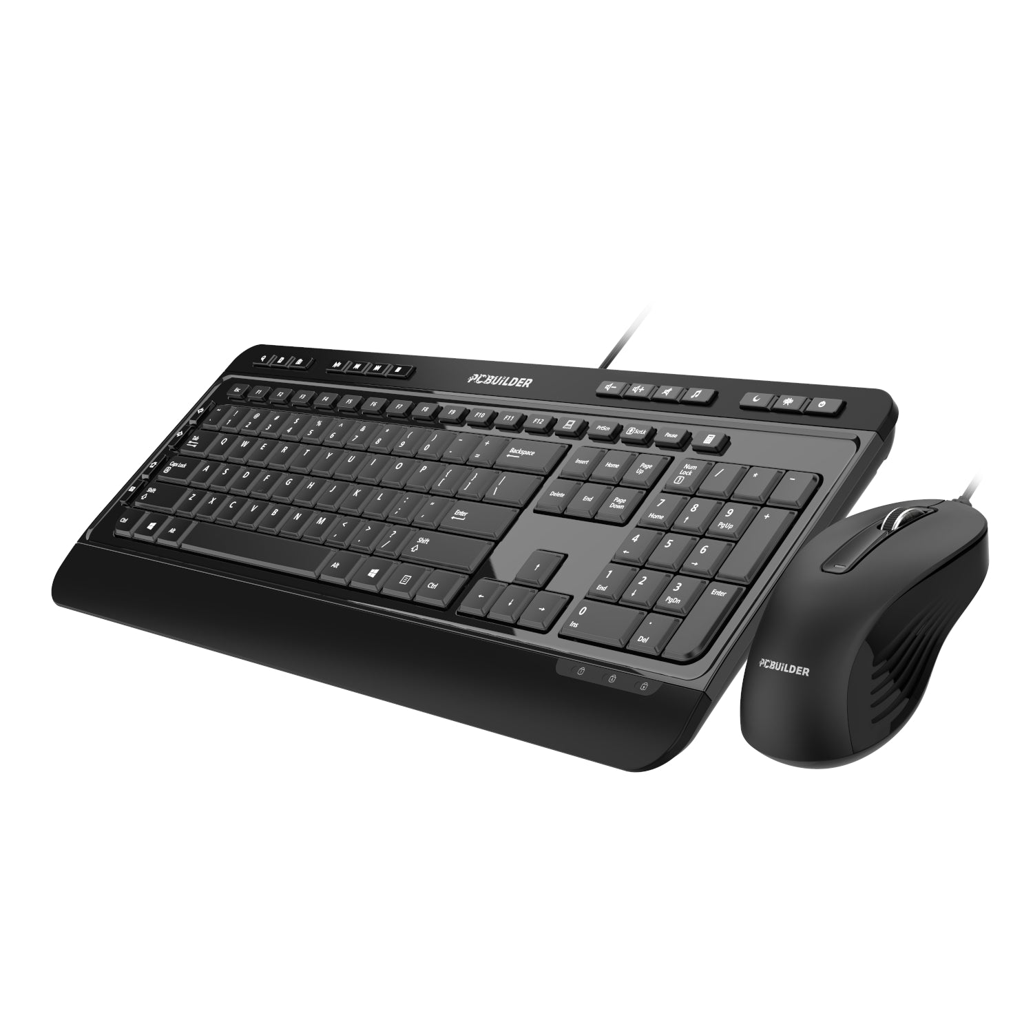 PCBuilder ALPHA Silent Wired Keyboard and Mouse Combo - Stellar Technologies