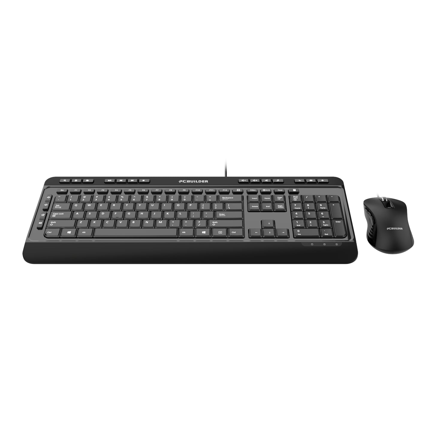 PCBuilder ALPHA Silent Wired Keyboard and Mouse Combo - Stellar Technologies