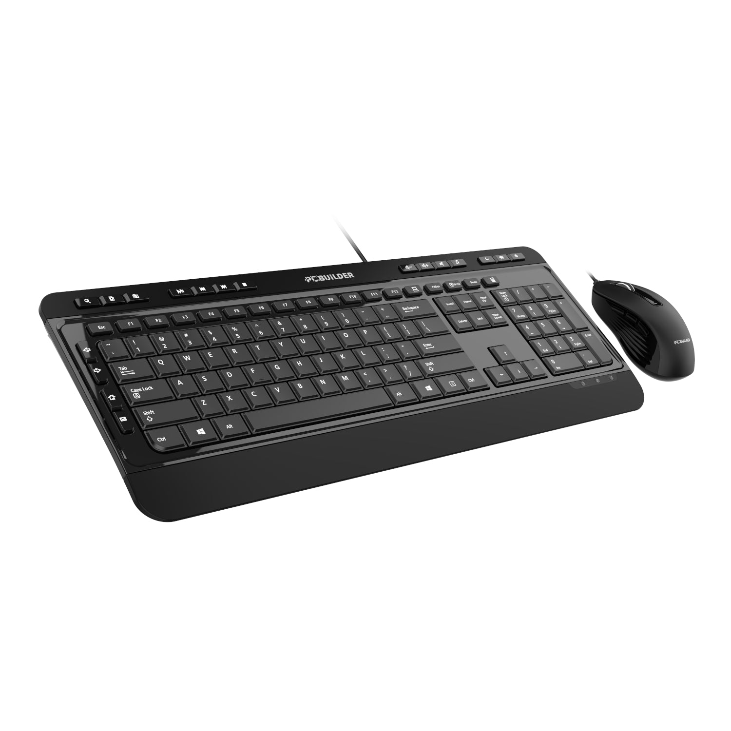 PCBuilder ALPHA Silent Wired Keyboard and Mouse Combo - Stellar Technologies