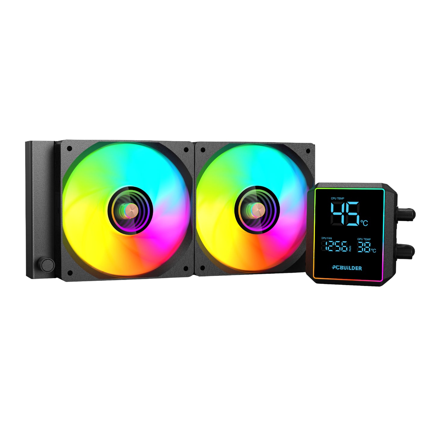 PCBuilder BLIZZARD FROST 240mm AIO ARGB Liquid CPU Cooler - Black - Stellar Technologies