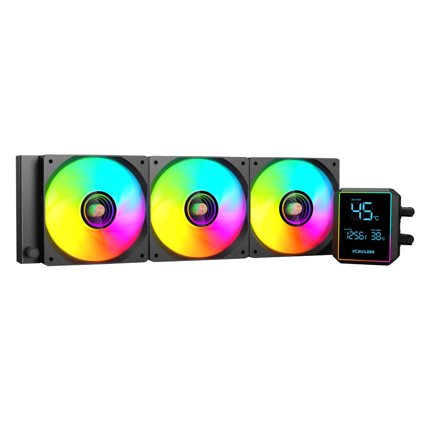 PCBuilder BLIZZARD FREEZE 360mm AIO ARGB Liquid CPU Cooler - Black - Stellar Technologies