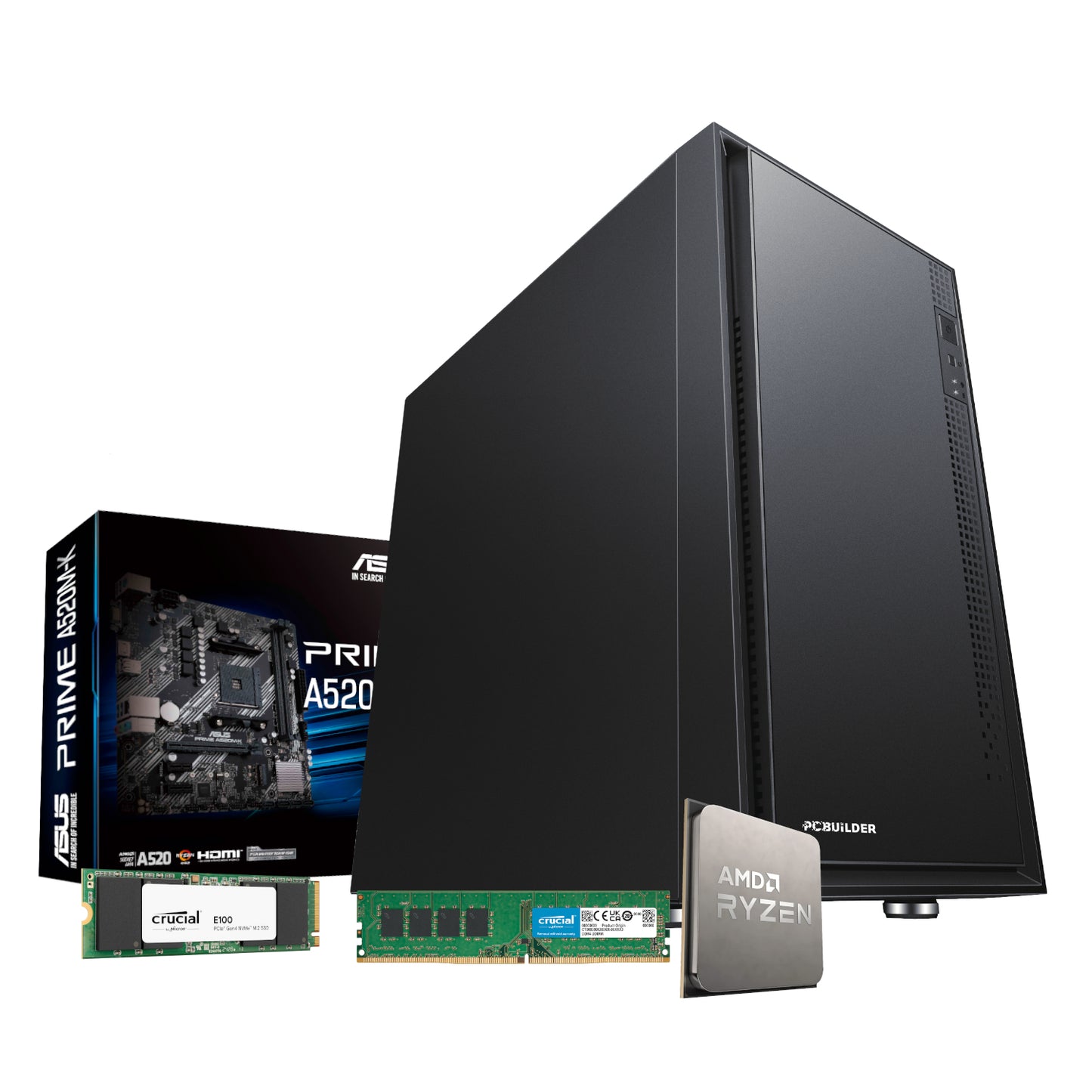 PCBuilder AMD Ryzen 5 3400G HOME MASTER Windows 11 Desktop PC - Stellar Technologies