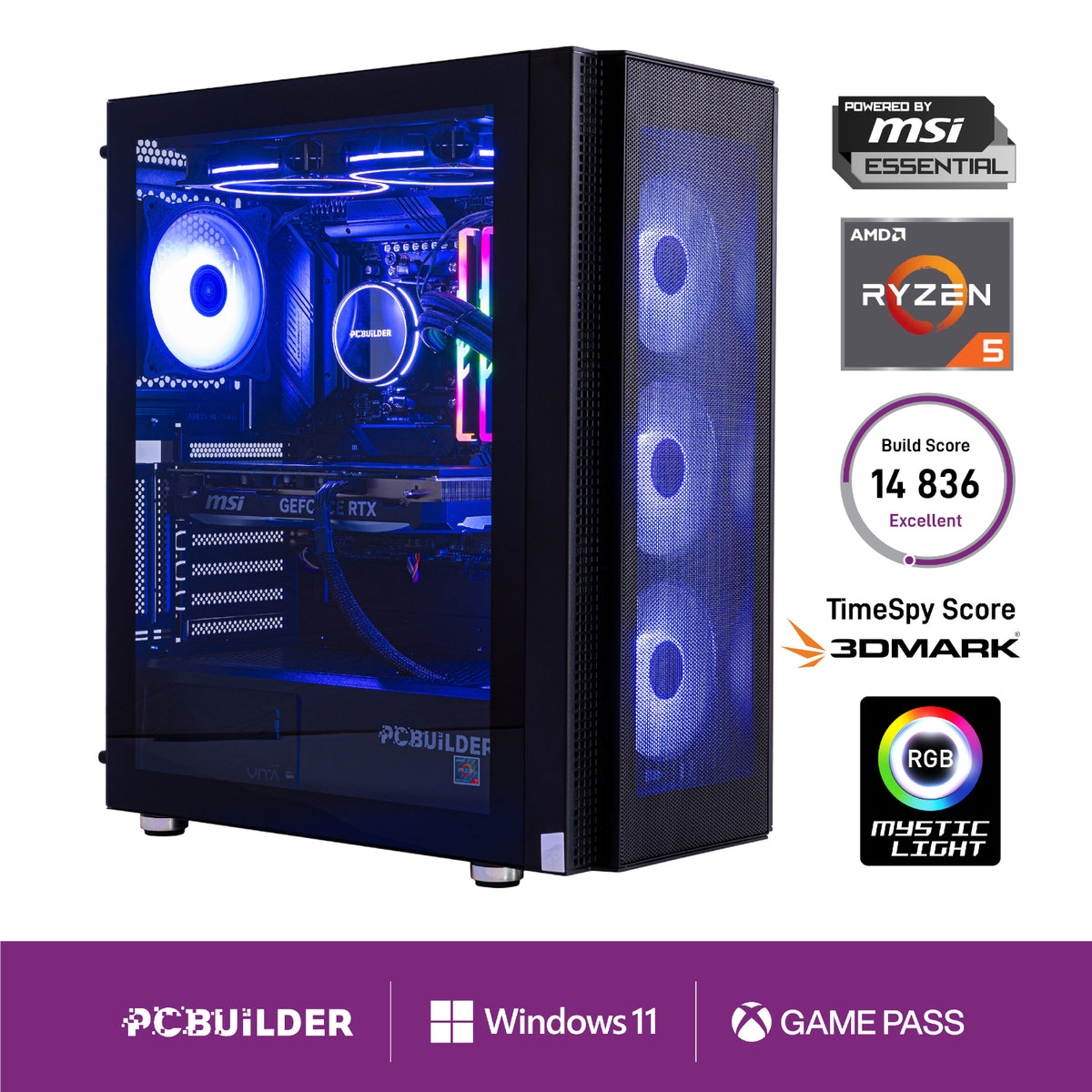 PCBuilder Ryzen 5 9600X NEXUS Windows 11 Gaming PC - Stellar Technologies