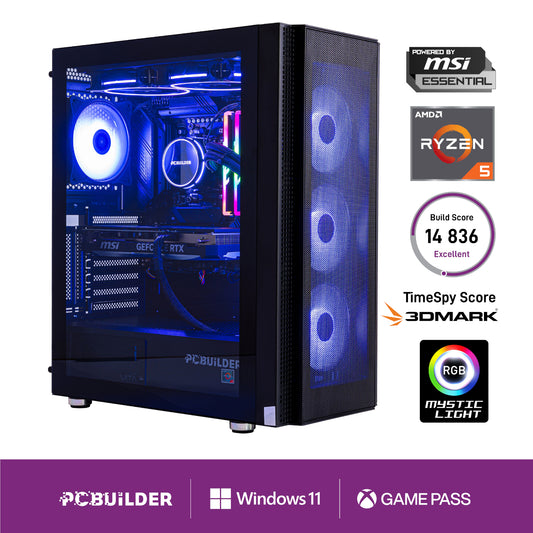 PCBuilder Ryzen 5 9600X NEXUS Windows 11 Gaming PC - Stellar Technologies