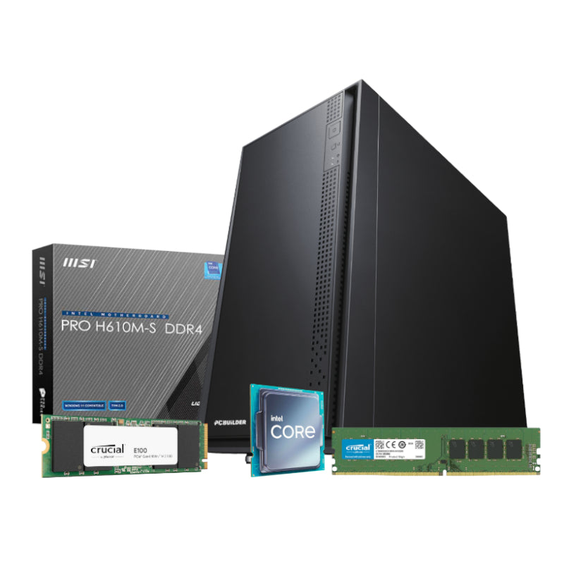 PCBuilder Intel i5-12400 OFFICE MASTER Core Windows 11 Pro Desktop PC - Stellar Technologies