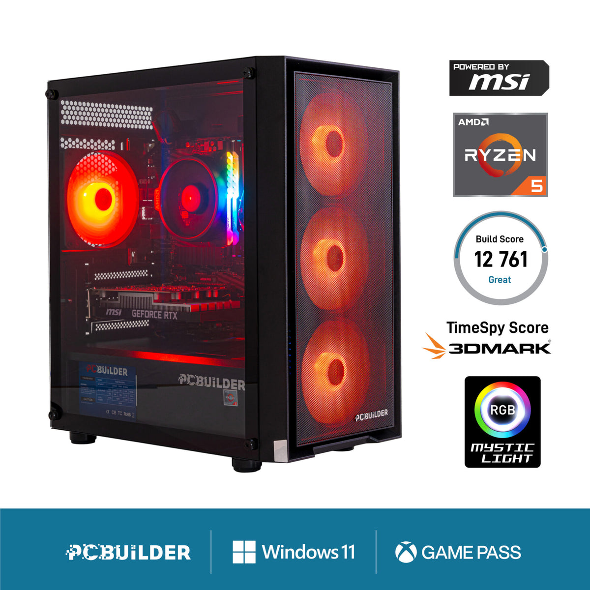 PCBuilder Ryzen 5 8400F RECON Windows 11 Gaming PC - Stellar Technologies