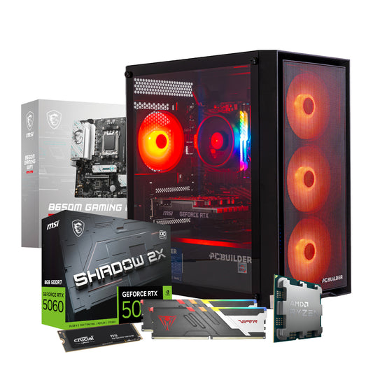 PCBuilder Ryzen 5 8400F RECON Windows 11 Gaming PC - Stellar Technologies