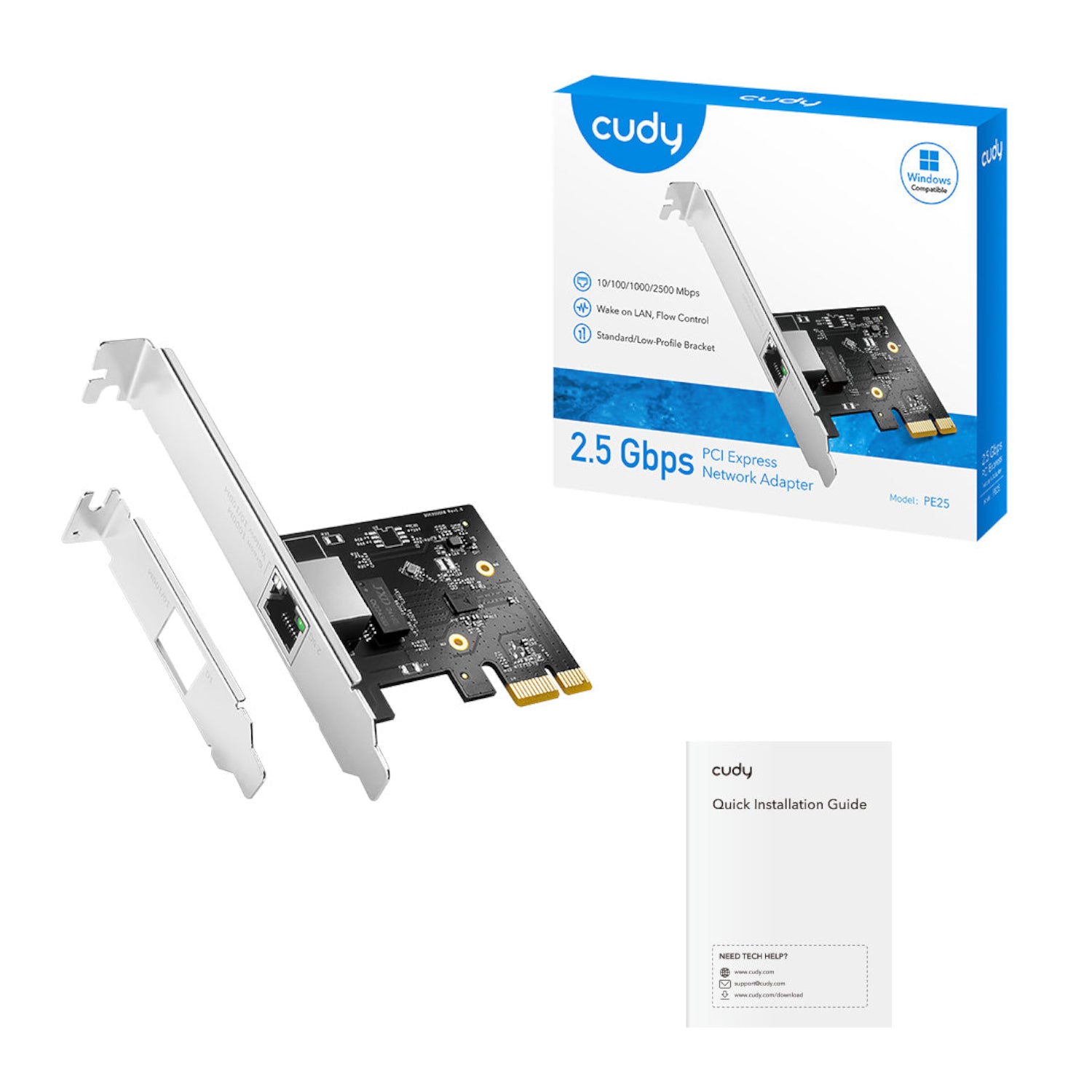 Cudy 2.5Gbps PCI-E Ethernet Adapter - Stellar Technologies