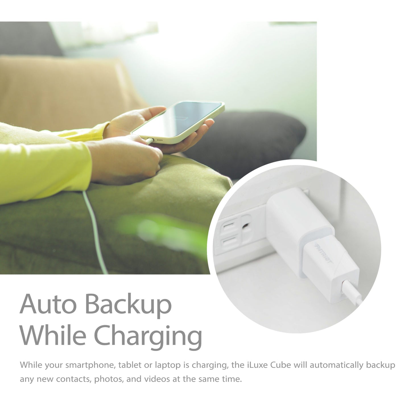 Patriot iLuxe Cube 1TB Type-C Smart Backup Solution - White - Stellar Technologies