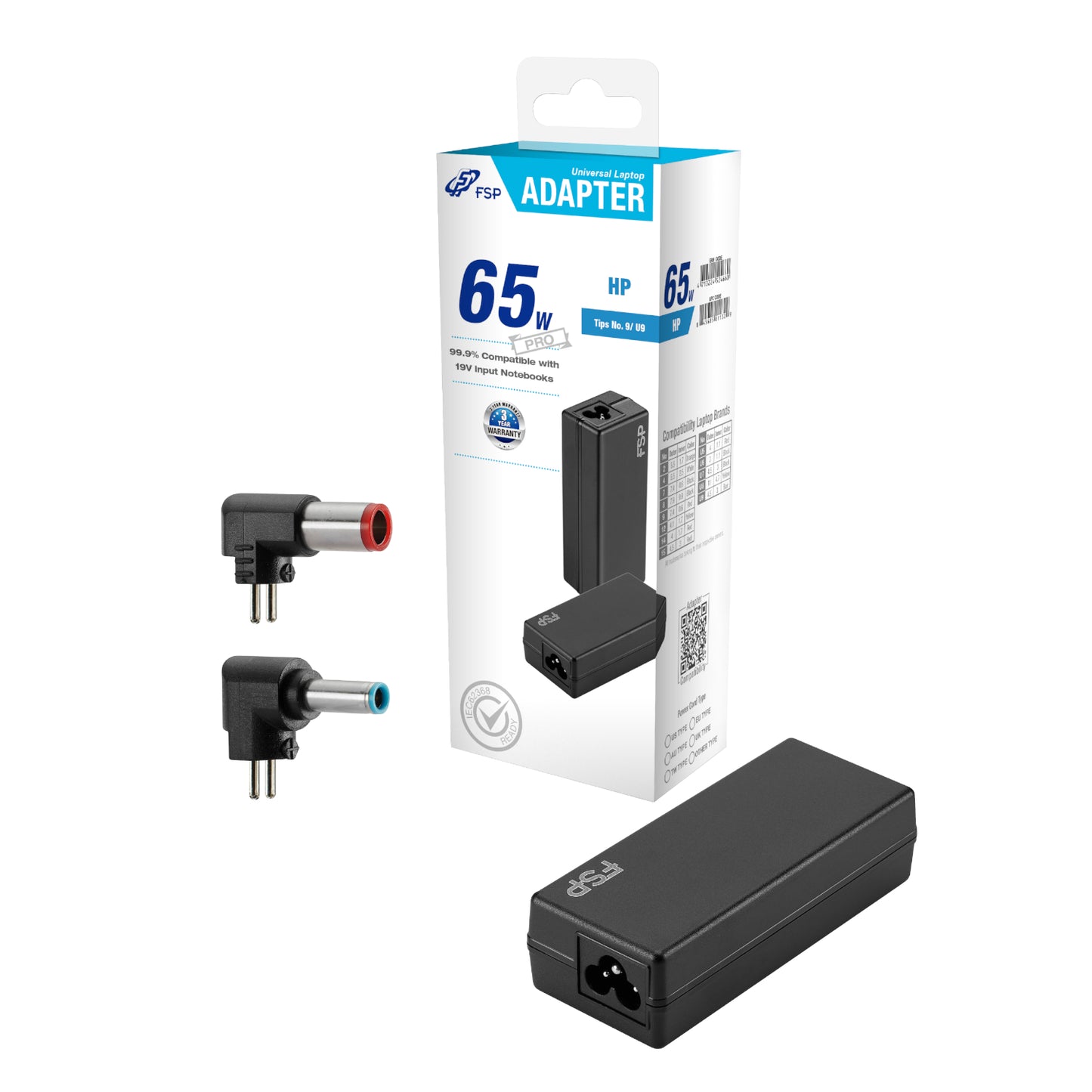FSP PRO 65W Universal Laptop Adapter - HP - Stellar Technologies