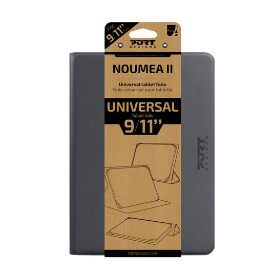 Port Designs Noumea II Universal 9/11" Tablet Folio - Grey - Stellar Technologies