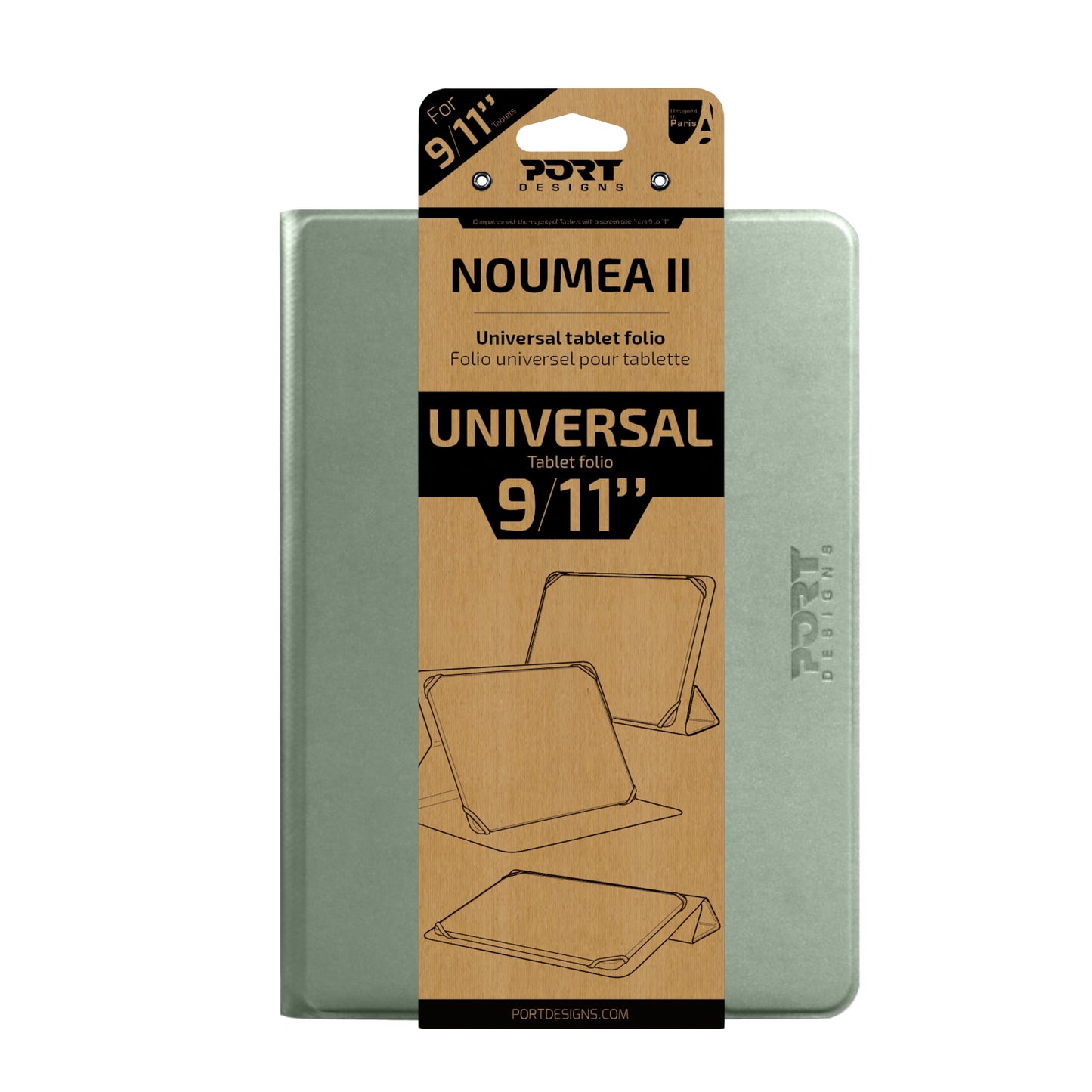 Port Designs Noumea II Universal 9/11" Tablet Folio - Green - Stellar Technologies