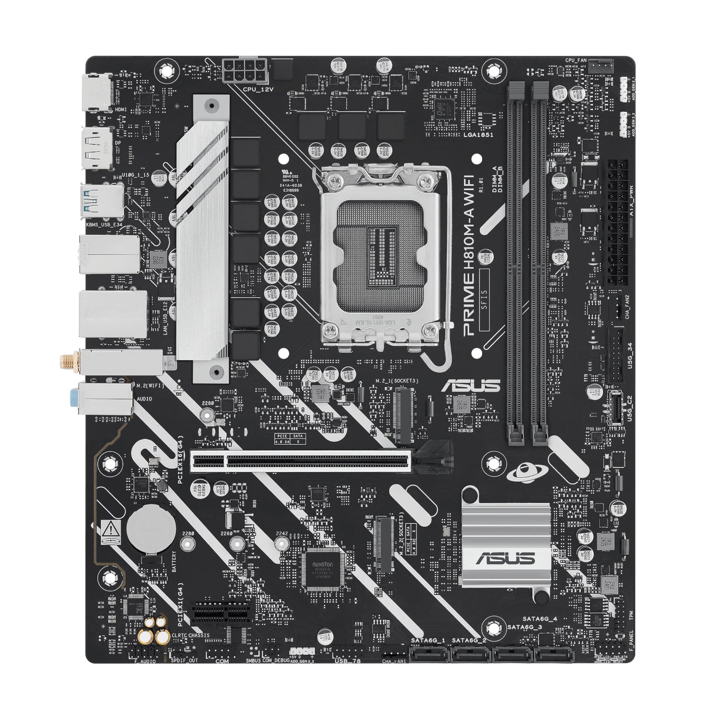 Asus PRIME H810M-A WIFI LGA1851 Micro ATX Motherboard - Stellar Technologies