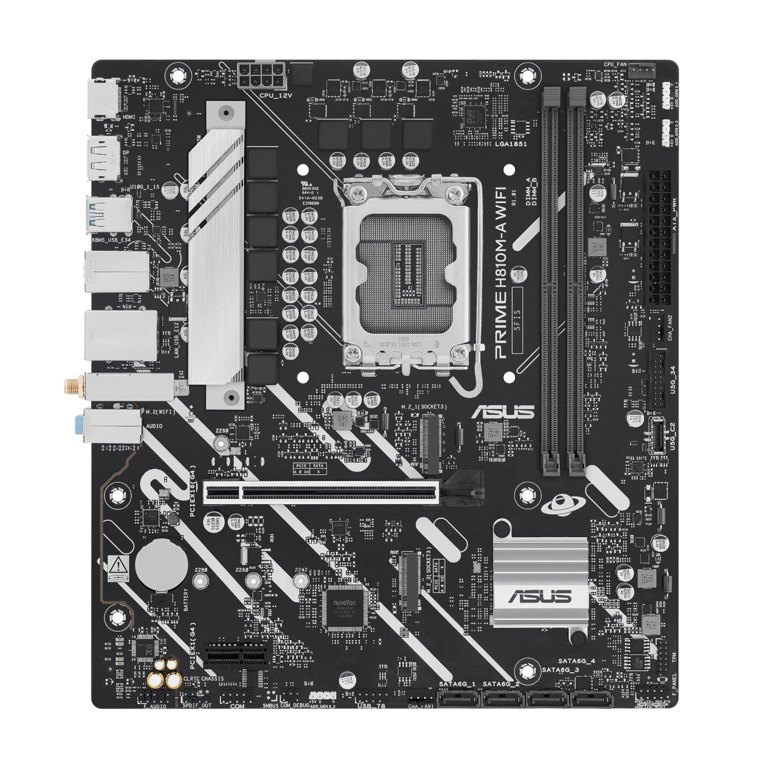 Asus PRIME H810M-A WIFI LGA1851 Micro ATX Motherboard - Stellar Technologies