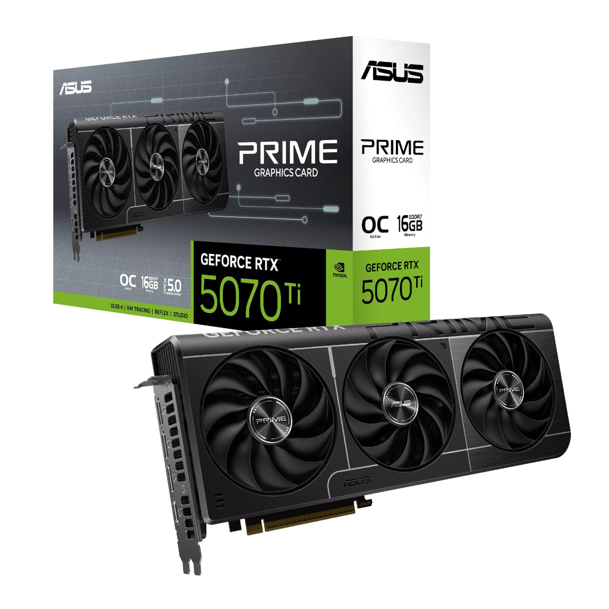 ASUS PRIME GeForce RTX 5070 Ti 16GB GDDR7 OC Edition Graphics Card - Stellar Technologies