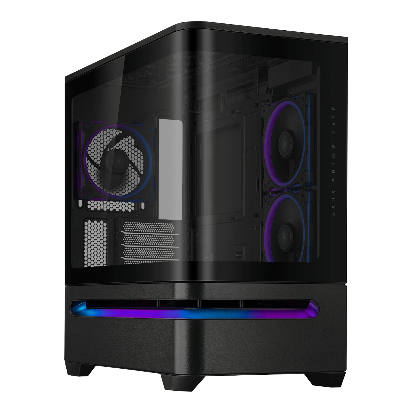 Asus Prime AP202 ARGB Curved Tempered Glass Micro-ATX Chassis - Black - Stellar Technologies