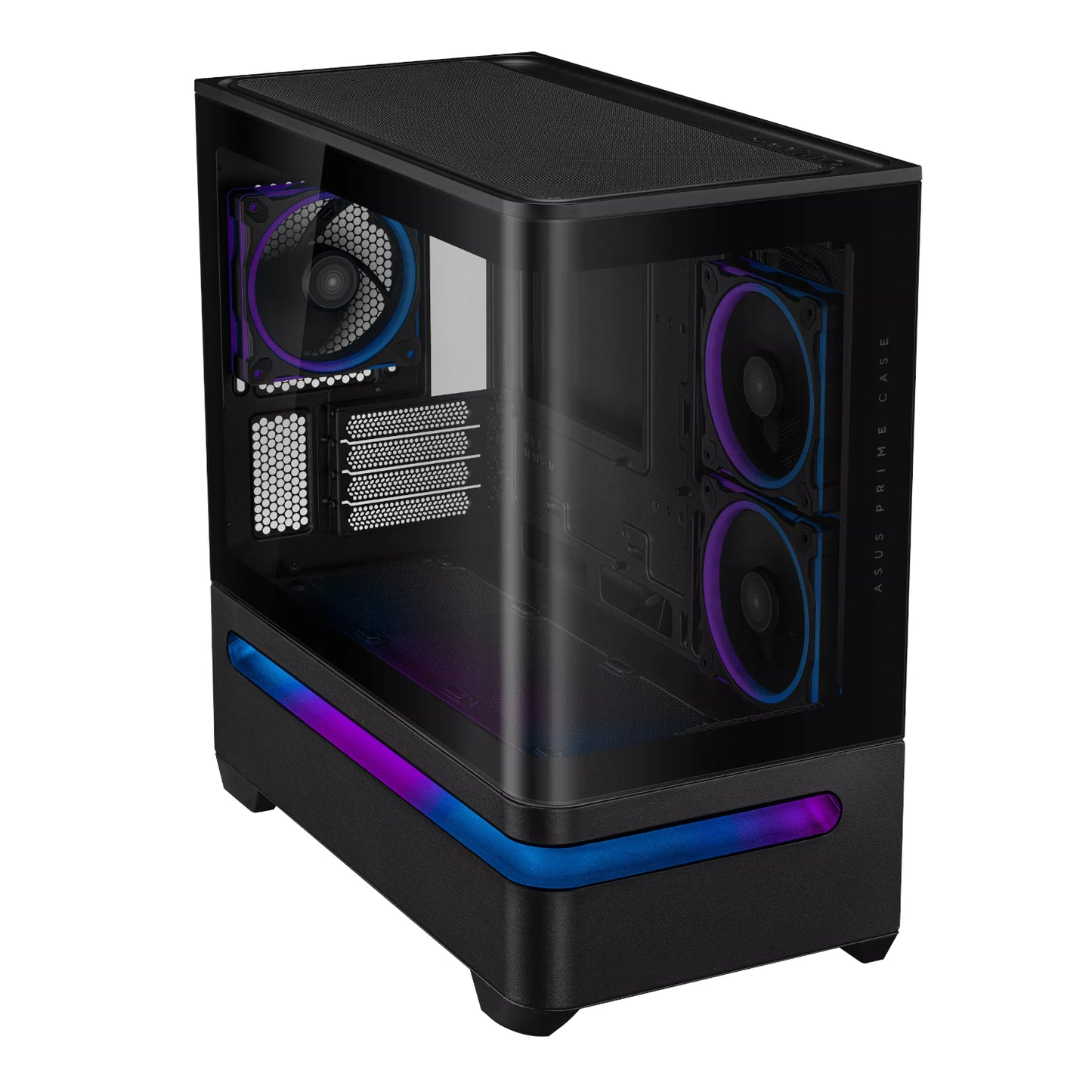 Asus Prime AP202 ARGB Curved Tempered Glass Micro-ATX Chassis - Black - Stellar Technologies