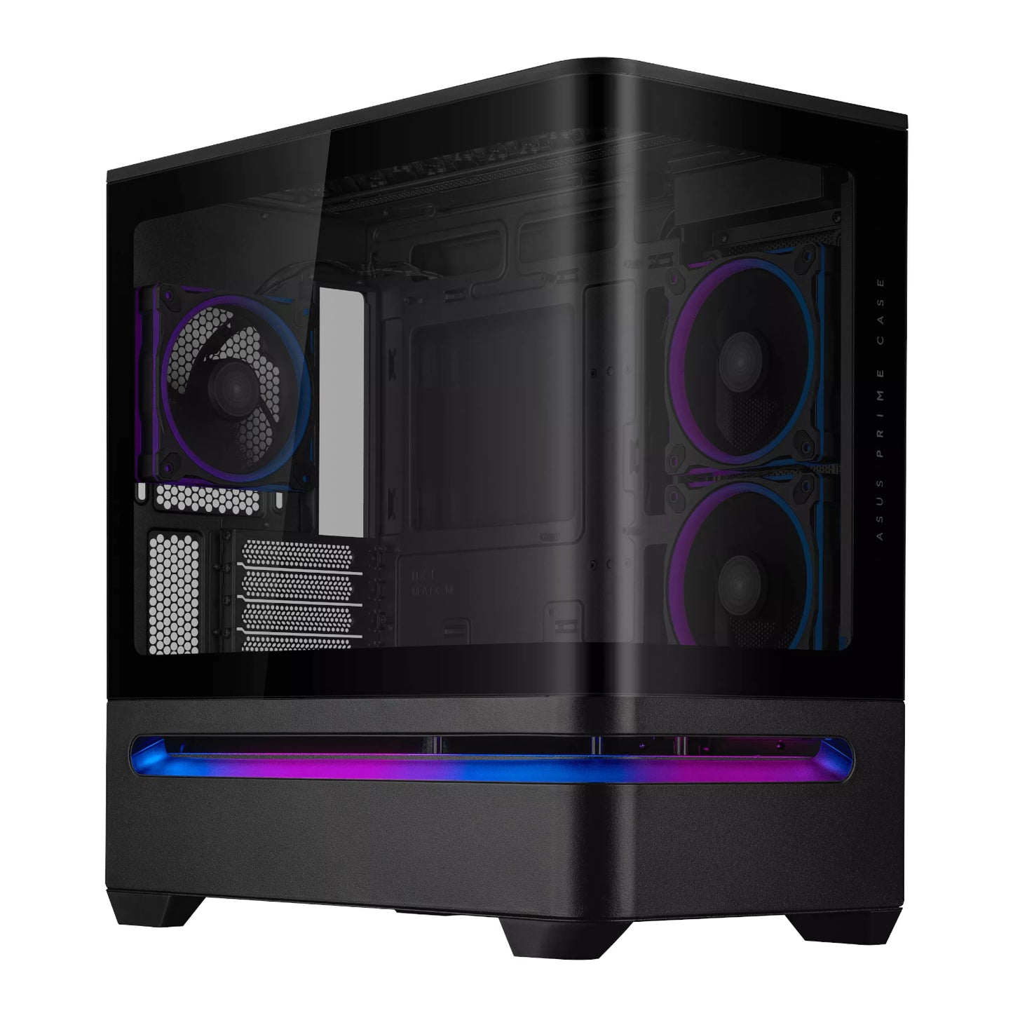 Asus Prime AP202 ARGB Curved Tempered Glass Micro-ATX Chassis - Black - Stellar Technologies