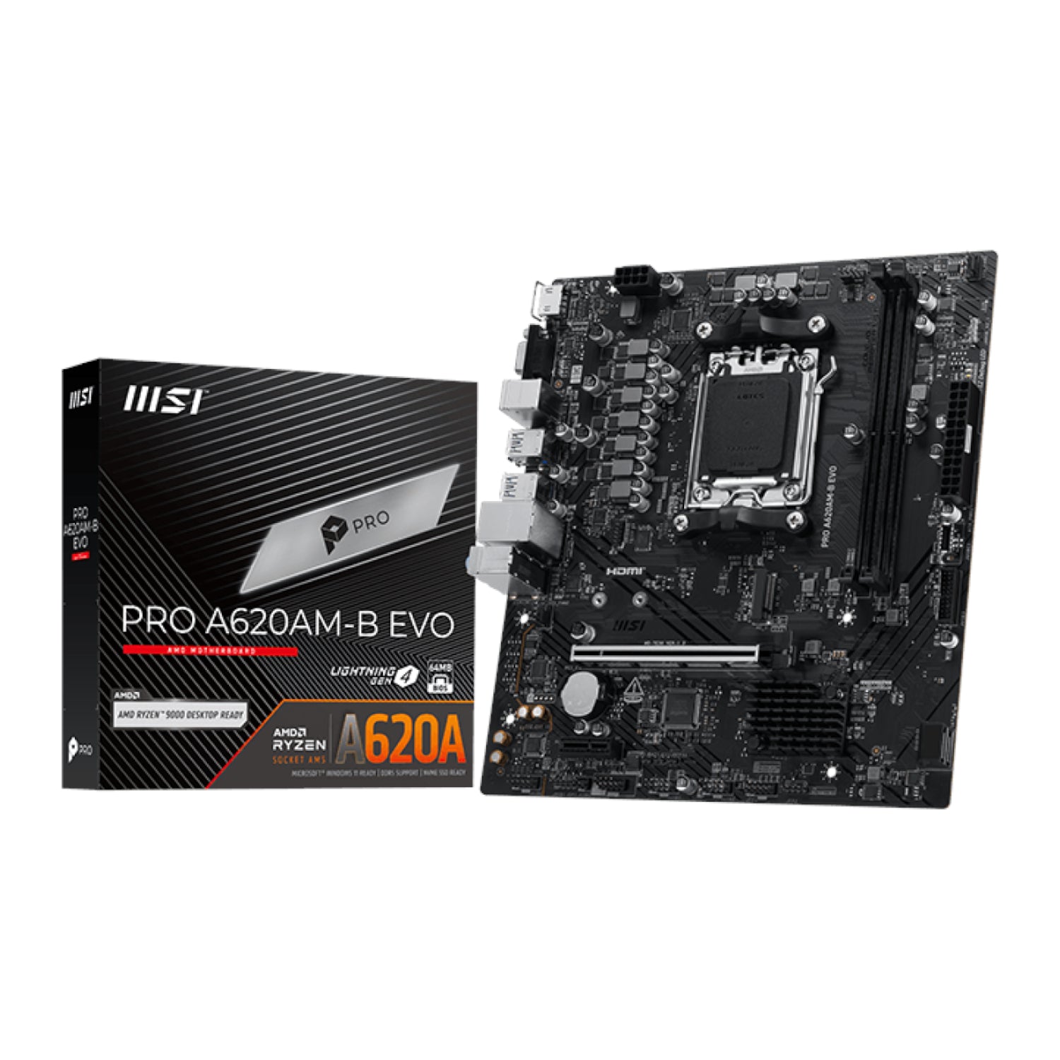 MSI PRO A620AM-B EVO AM5 M-ATX Motherboard - Stellar Technologies