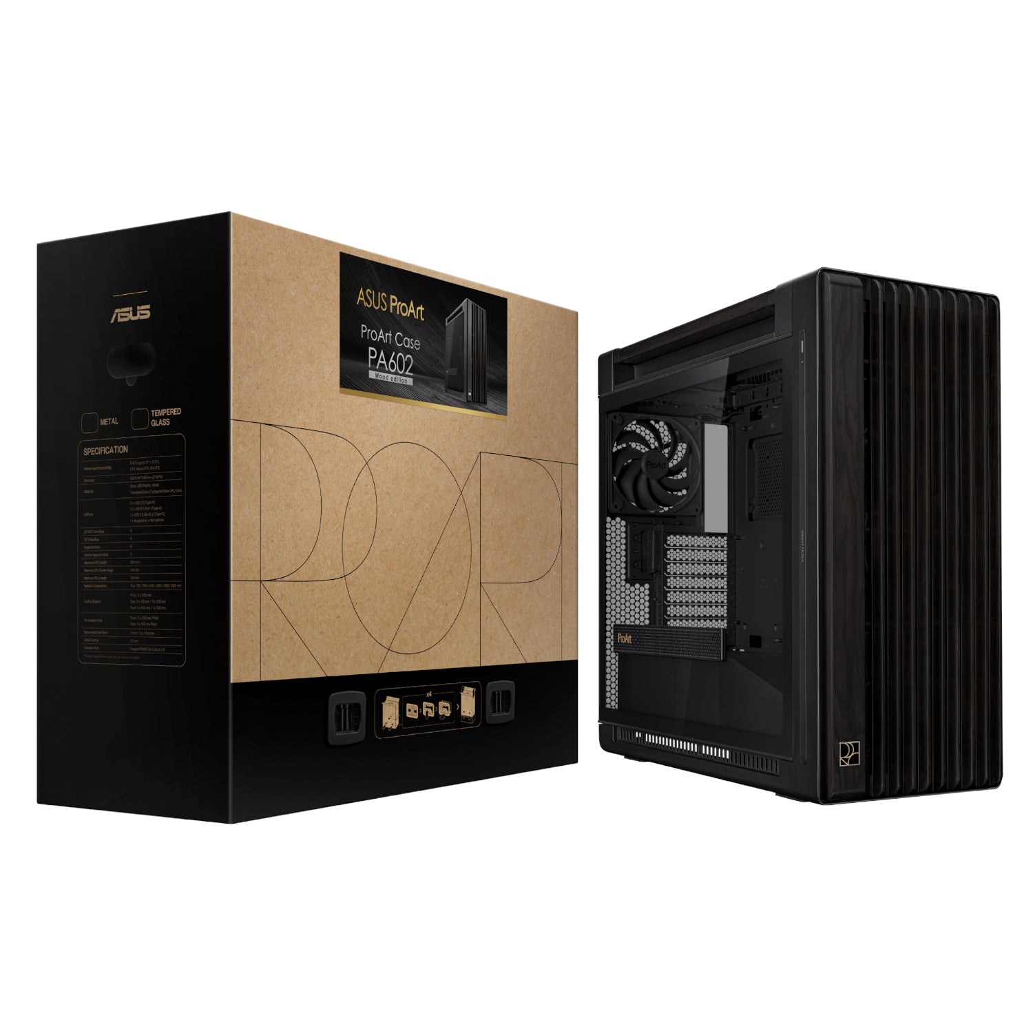 Asus ProArt PA602 Wood Edition Mid Tower ATX Chassis - Black - Stellar Technologies