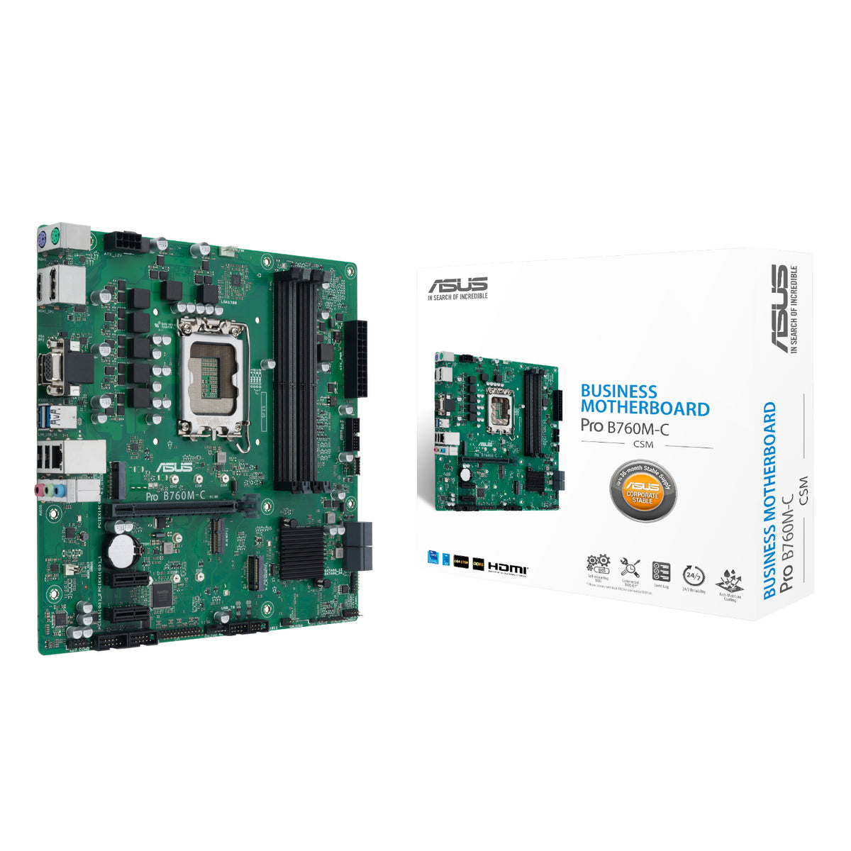 ASUS PRO B760M C CSM LGA 1700 M-ATX Motherboard - Stellar Technologies