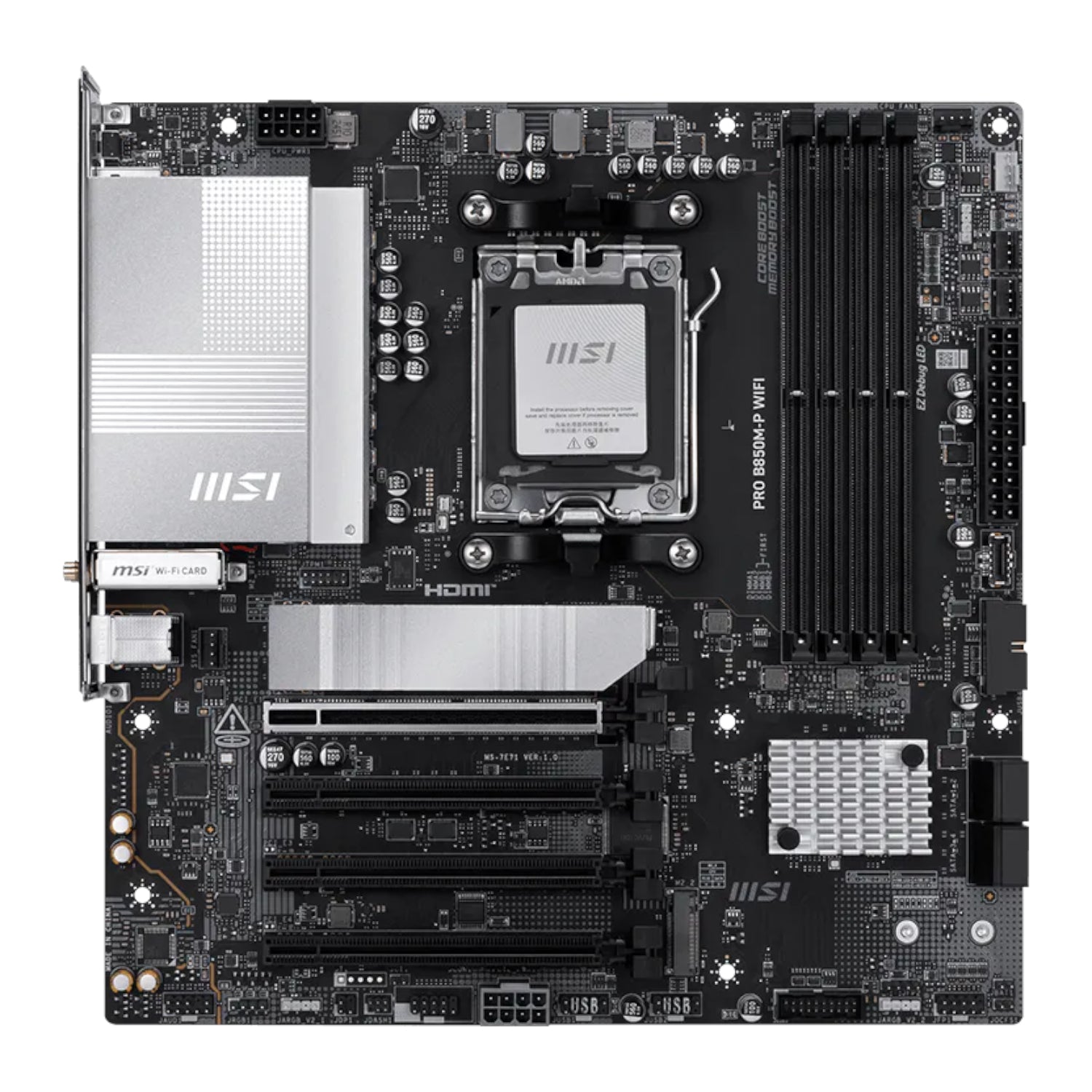 MSI PRO B850M-P WIFI AM5 mATX Motherboard - Stellar Technologies