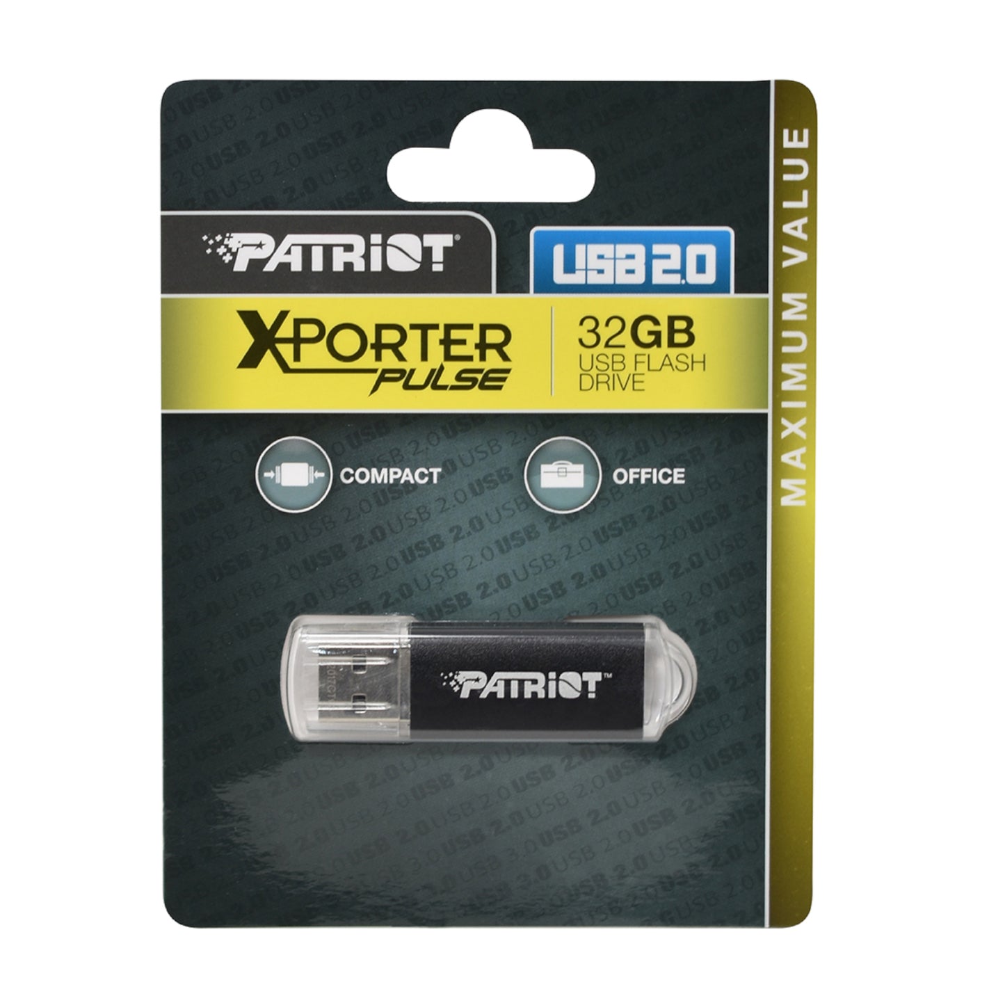 Patriot Xporter 32GB USB2.0 Flash Drive - Black - Stellar Technologies