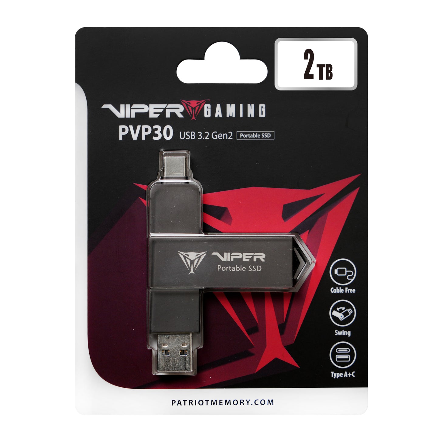 Patriot PVP30 2TB Duo Compact External Portable SSD - Stellar Technologies
