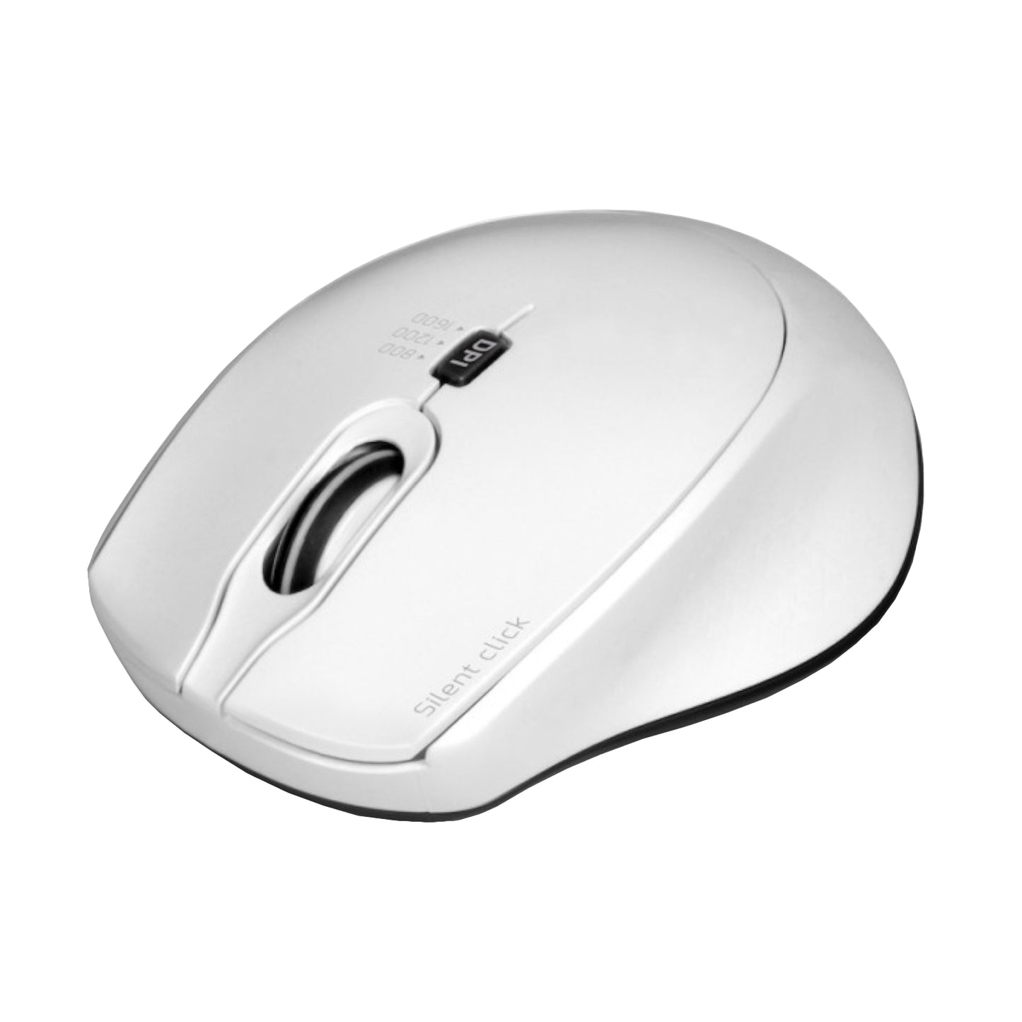 Port Connect Silent 1600DPI 3 Button Wireless Mouse - White - Stellar Technologies