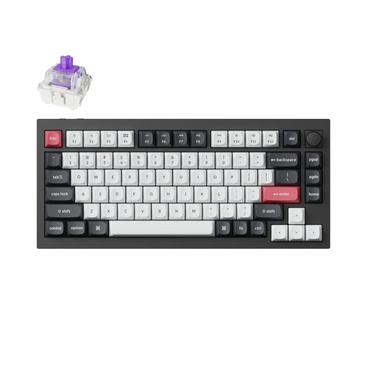 Keychron Q1H-M1 QMK Wireless Custom Keyboard - Black - Stellar Technologies