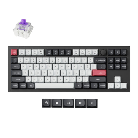 Keychron Q3 HE 80% Wireless Mechanical Keyboard (Nebula Switch) - Carbon Black - Stellar Technologies