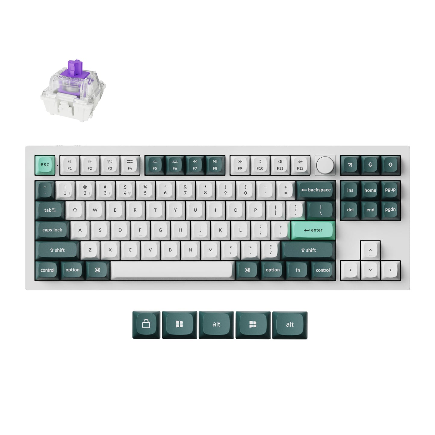 Keychron Q3 HE 80% Wireless Mechanical Keyboard (Nebula Switch) - Shell White - Stellar Technologies