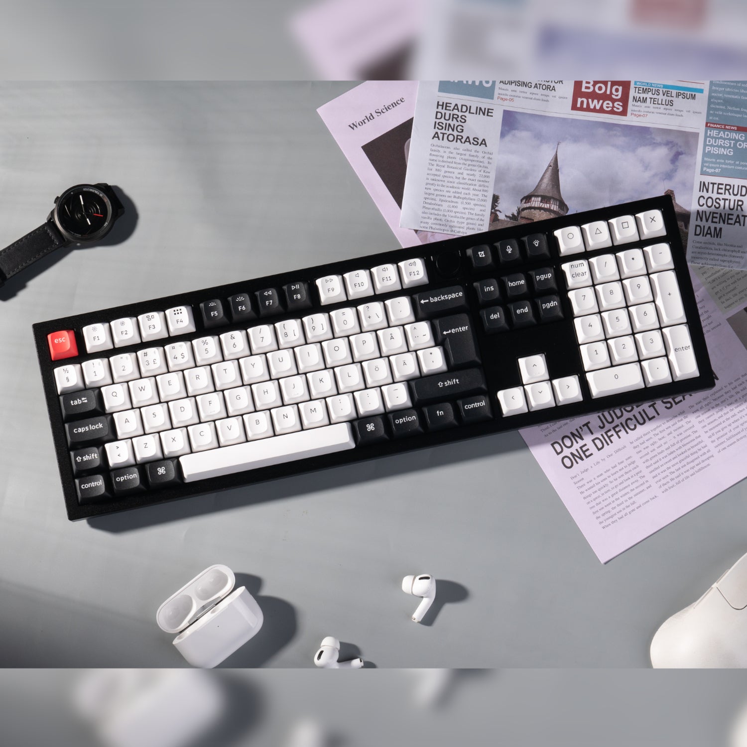 Keychron Q6 HE Full-size Wireless Mechanical Keyboard (Nebula Switch) - Carbon Black - Stellar Technologies