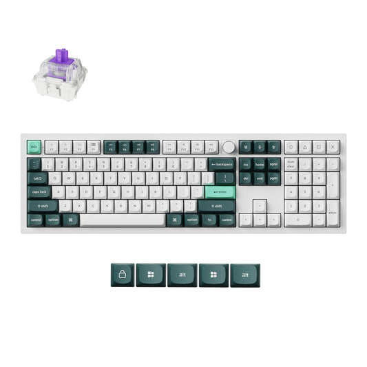 Keychron Q6 HE Full-size Wireless Mechanical Keyboard (Nebula Switch) - Shell White - Stellar Technologies
