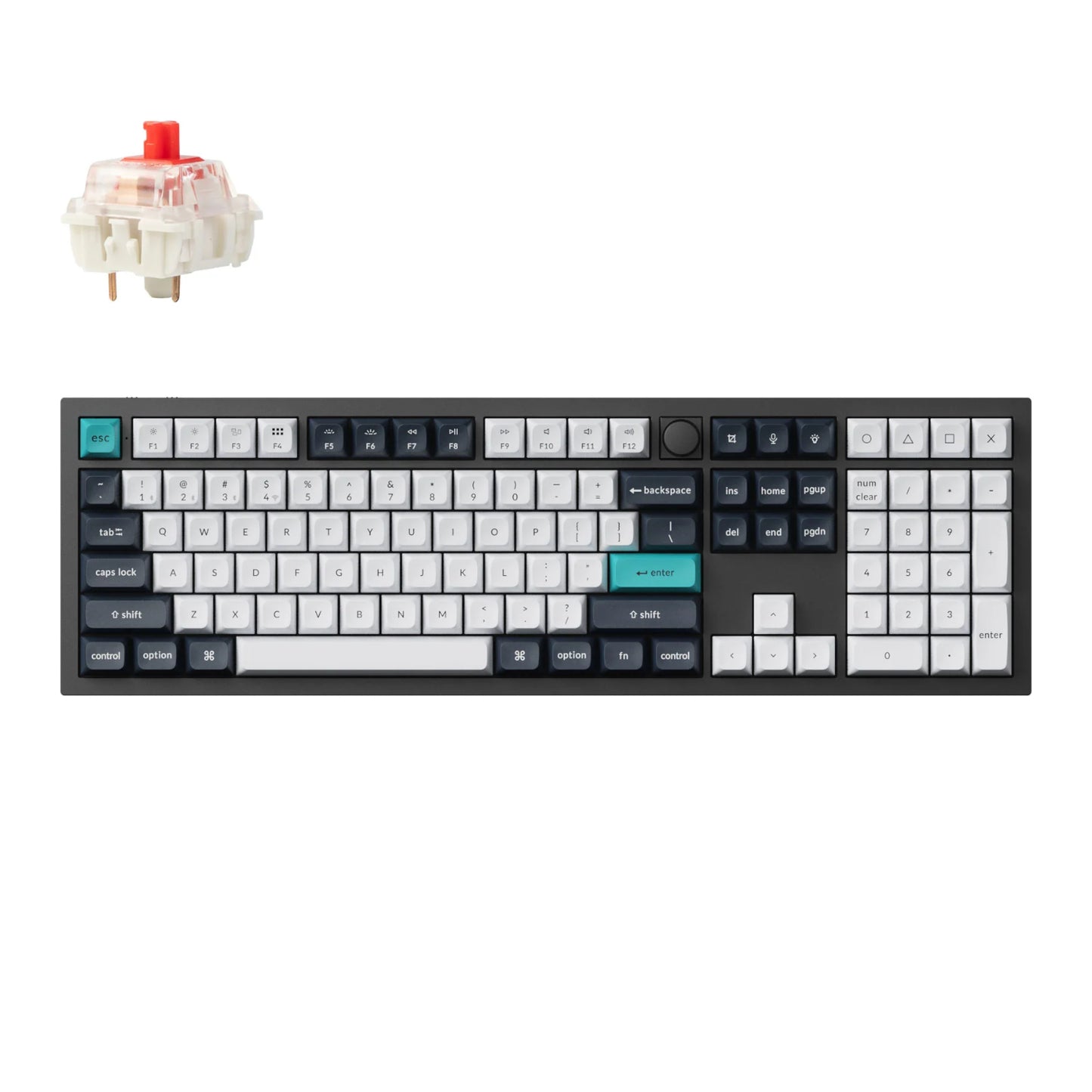 Keychron Q6 Max 100% Full Assembled Knob Red Switch Hot-Swap Gateron Jupiter RGB Wireless Keyboard - Stellar Technologies
