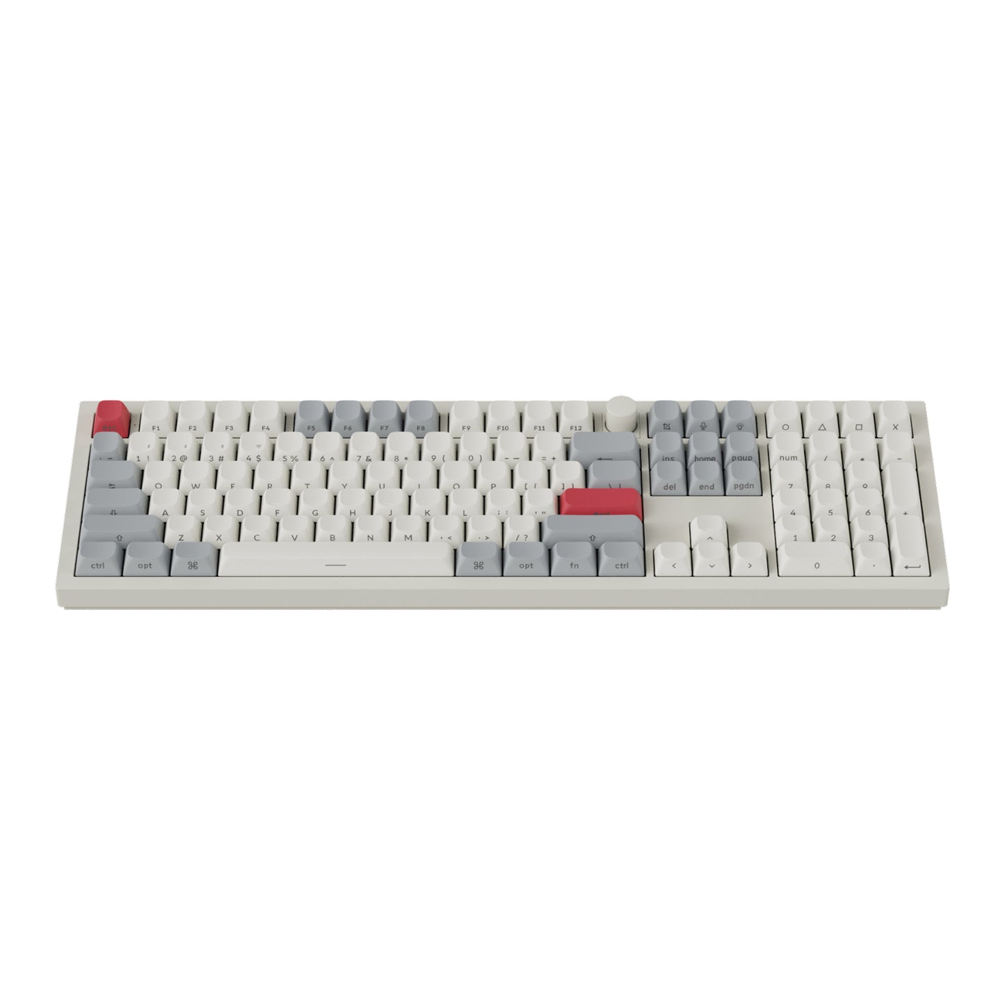 Keychron Q6 Max Wireless Mechanical Keyboard OSA Gateron Red Jupiter Switches - Shell White