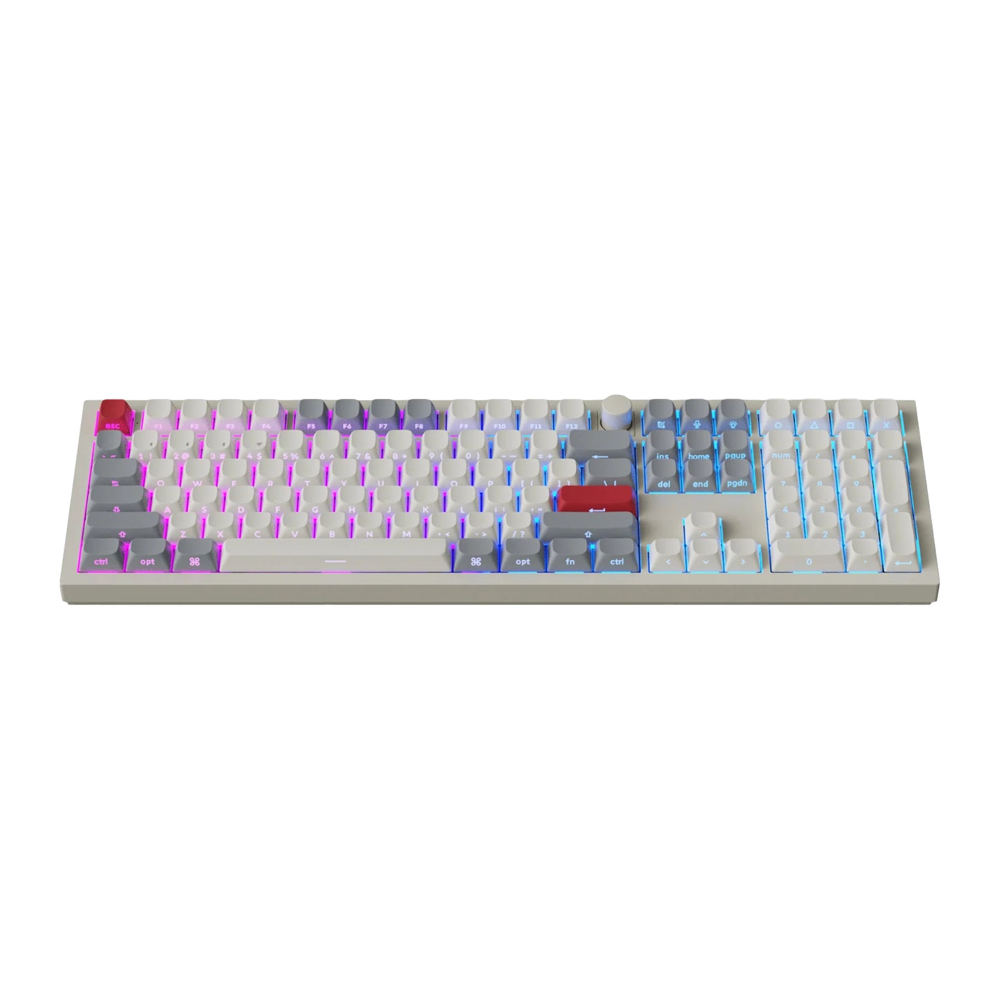 Keychron Q6 Max Wireless Mechanical Keyboard OSA Gateron Red Jupiter Switches - Shell White