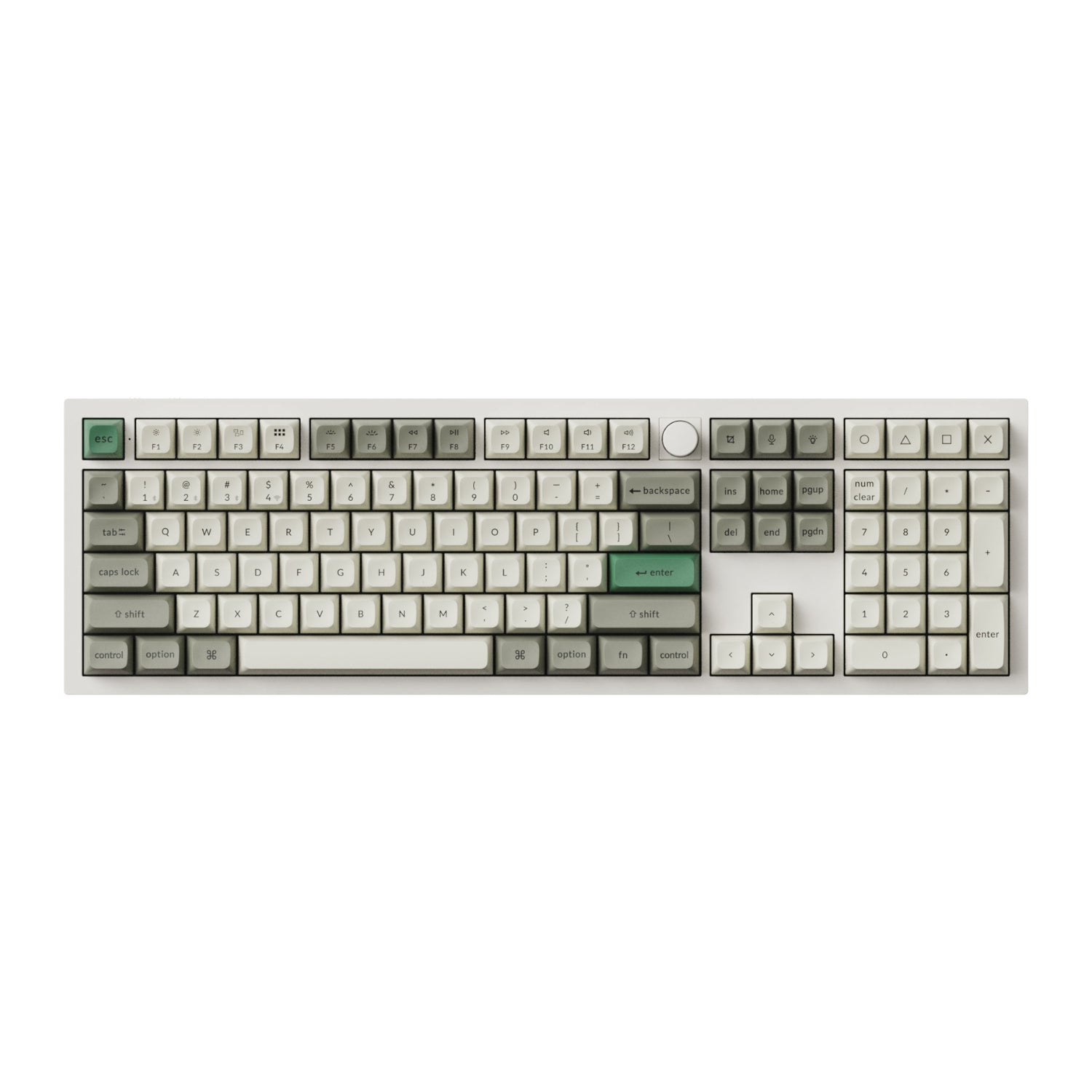 Keychron Q6 Max Wireless Mechanical Keyboard KSA Gateron Red Jupiter Switches - Shell White - Stellar Technologies